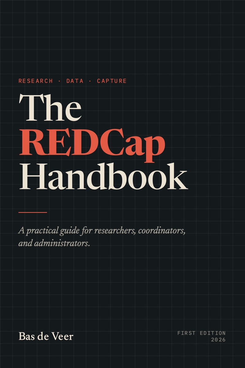 Cover of The REDCap Handbook by Bas de Veer, first edition 2026